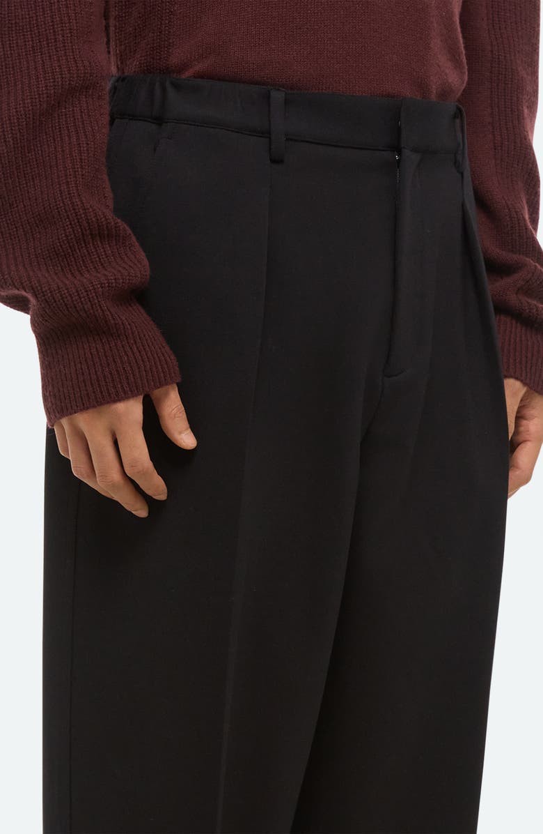Helmut Lang Zoot Pleat Front Modern Pants, Alternate, color, Black