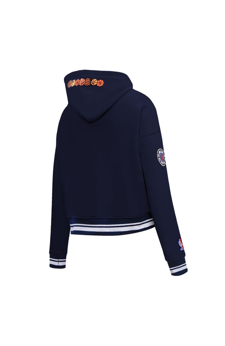 PRO STANDARD Women's Pro Standard Navy LA Clippers 2023/24 City Edition Cropped Pullover Hoodie, Alternate, color, Navy