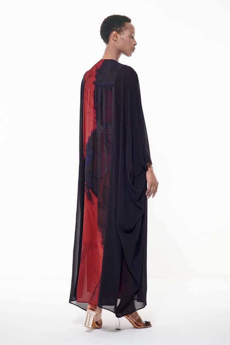 Belted Printed Kaftan, Alternate, color, Multicolor