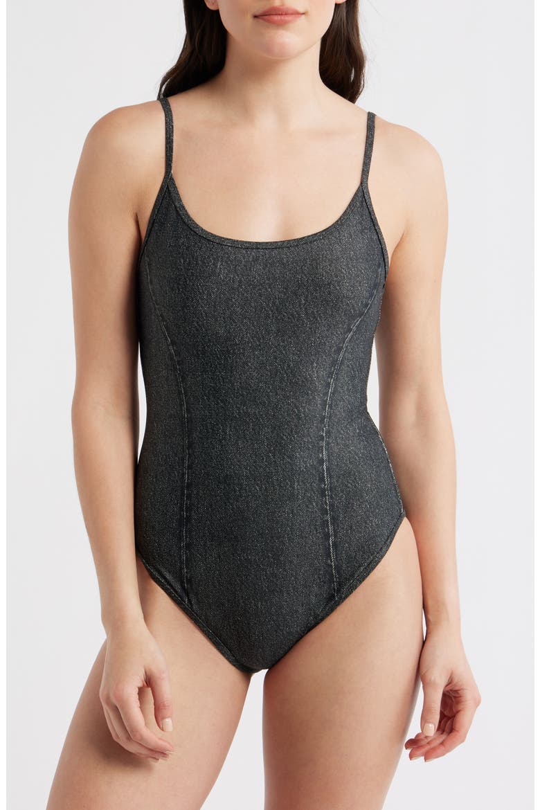rb Miramar One-Piece Swimsuit, Main, color, WASHED BLACK