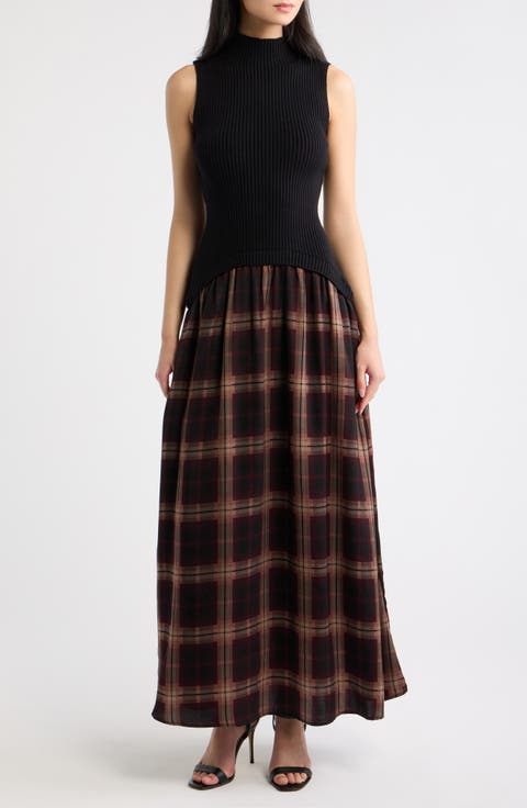 Kristopher Mixed Media Maxi Dress