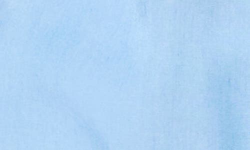 VINCE CAMUTO VINCE CAMUTO SHIRRED TIE NECK CHAMBRAY TOP