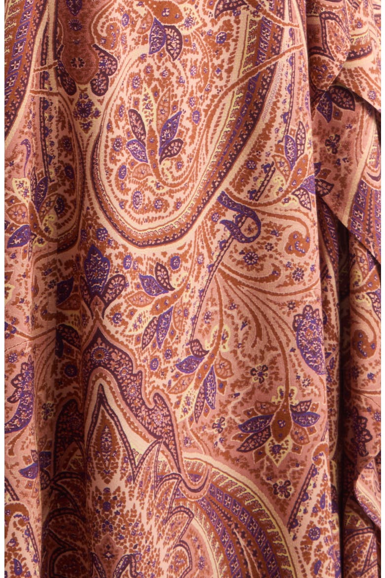 Sabrina Silk Midi Dress, Alternate, color, ROSETTE