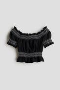 H&M Smock-detail Muslin Top