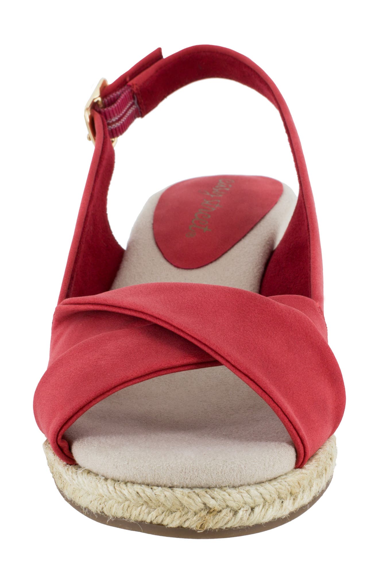 EASY STREET Maureen Wedge Sandal, Alternate, color, Red