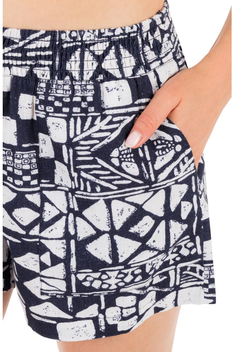 Beach Club Cotton Blend Shorts, Alternate, color, ECLIPSE