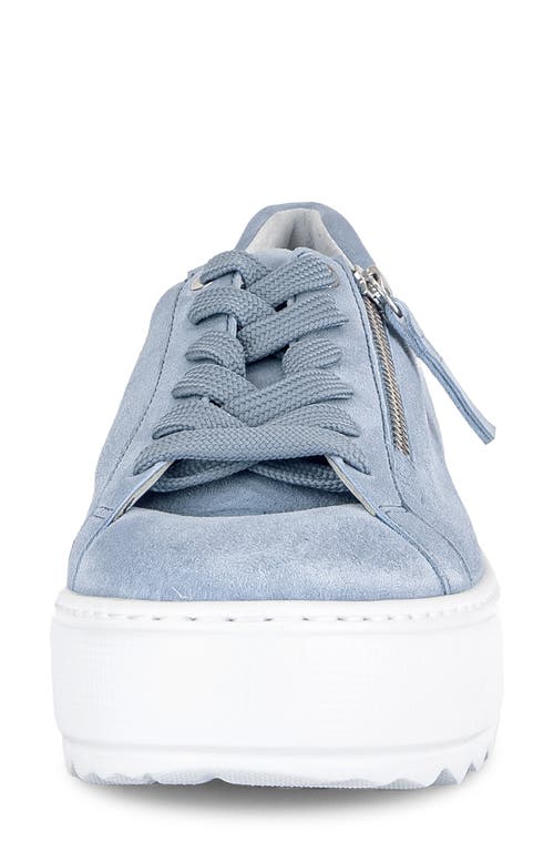 Gabor Low Top Platform Sneaker In Blue