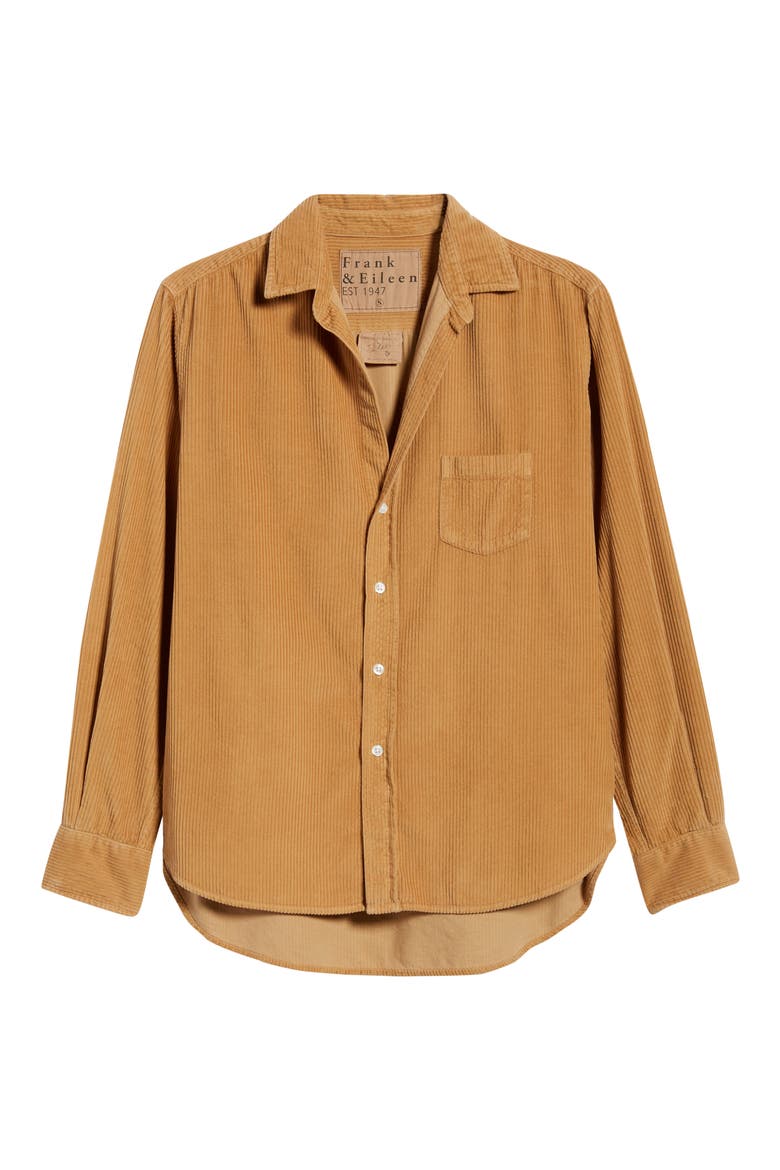 Barry Tailored Fit Corduroy Button-Up Shirt, Alternate, color, CAMEL CORDUROY