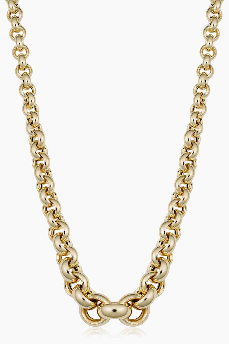 Penthouse Link Necklace, Main, color, Yellow Gold