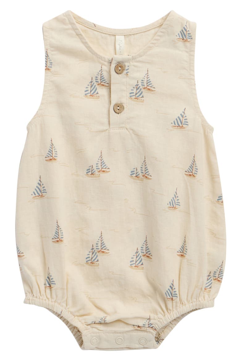 Beau Linen Blend Romper, Main, color, NATURAL