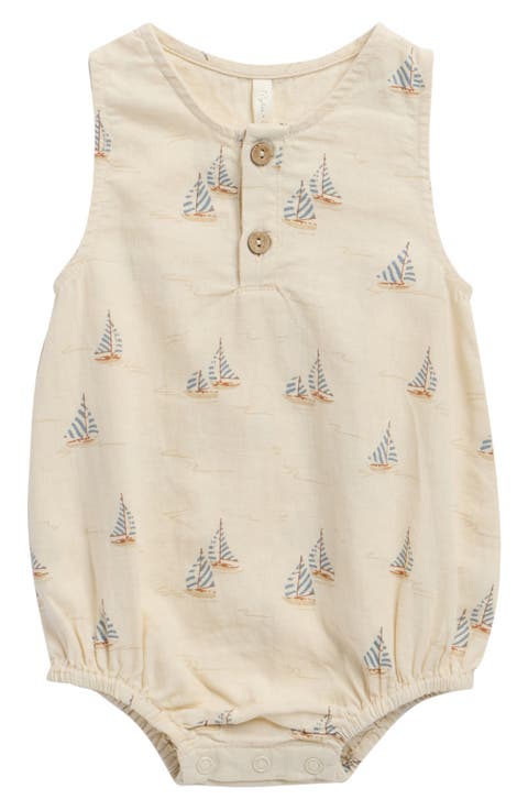 Beau Linen Blend Romper (Baby)