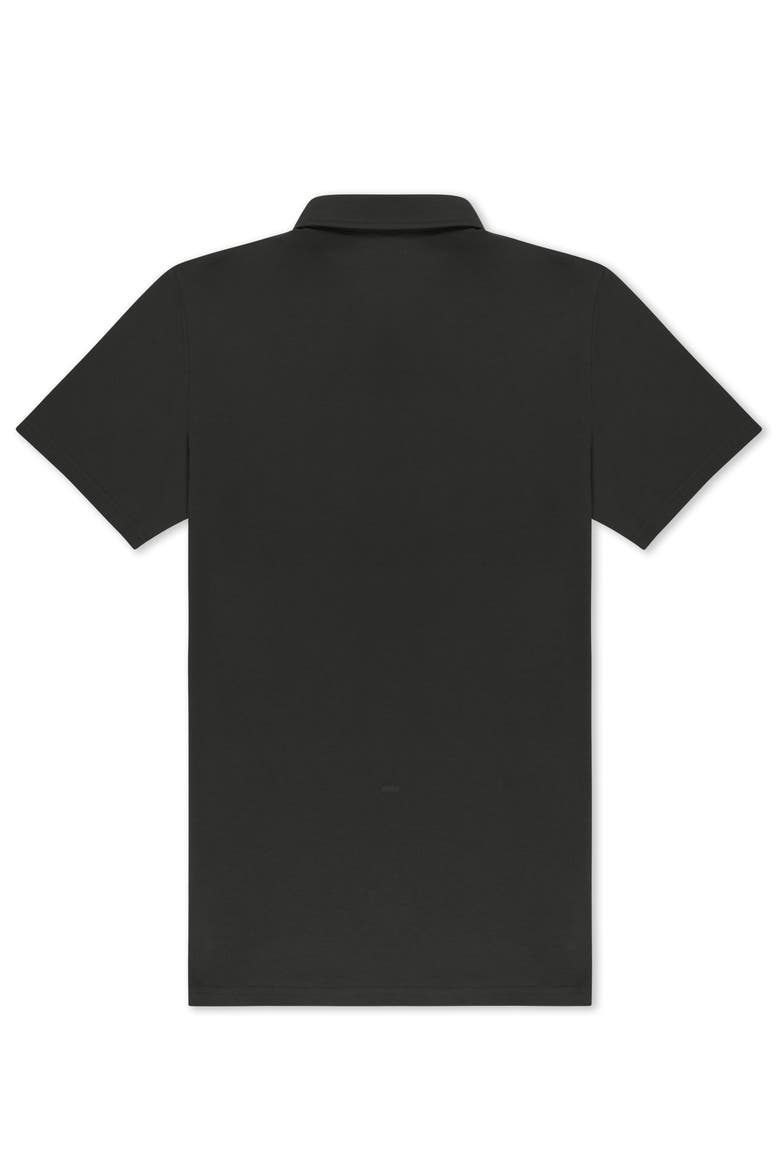 Astronaut Midweight Short Sleeve Polo Shirt, Alternate, color, Charcoal