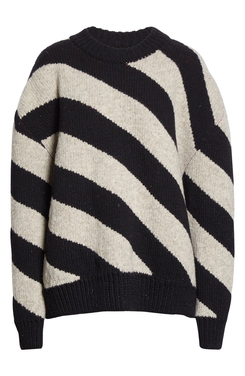 Meryll Rogge Diagonal Stripe Double Face Wool Sweater, Alternate, color, 
