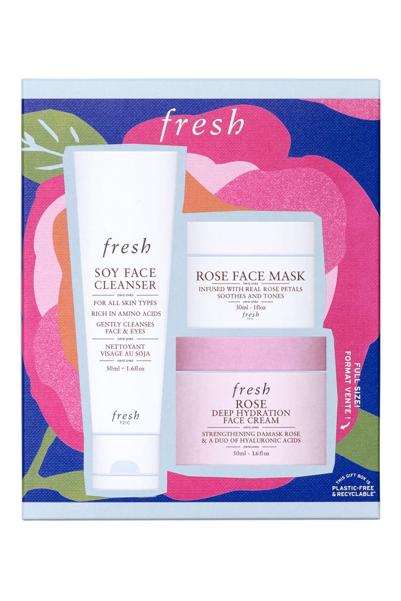 Full Size Rose & Hyaluronic Acid Deep Hydration Face Moisturizer Set USD $86 Value/CAD $113 Value, Alternate, color, NO COLOR