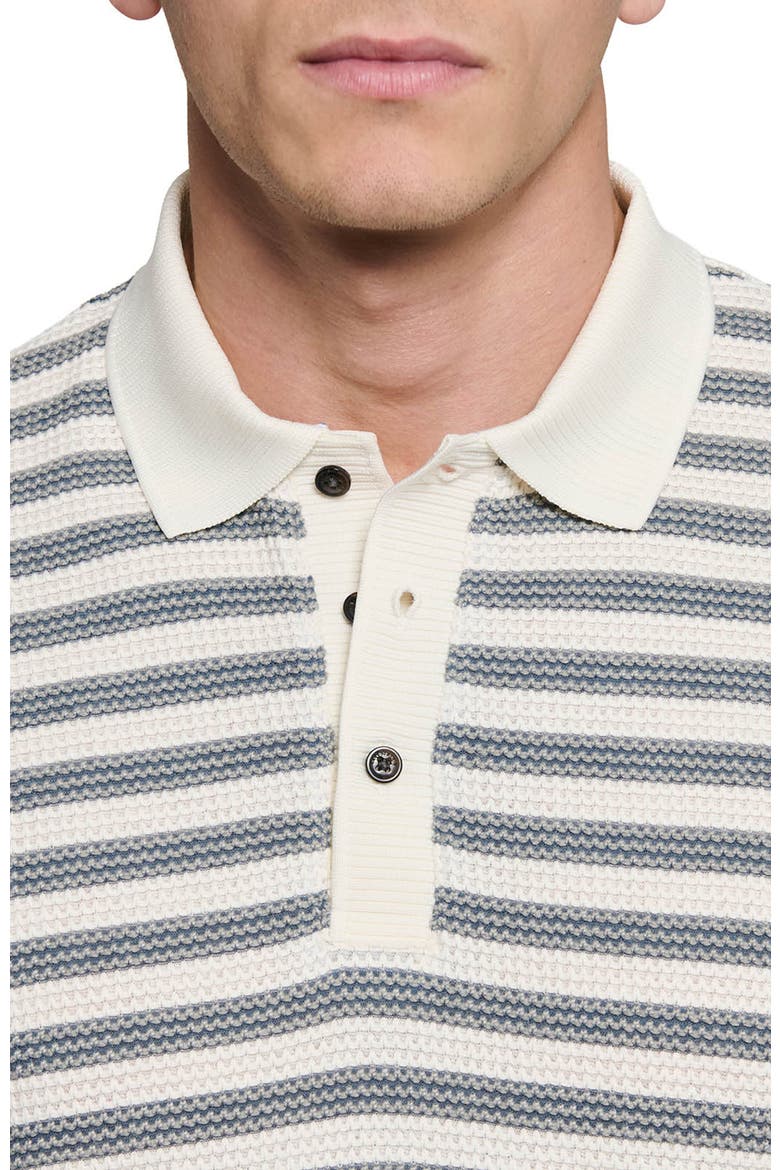 Slim Fit Short Sleeve Stripe Polo, Alternate, color, GREY