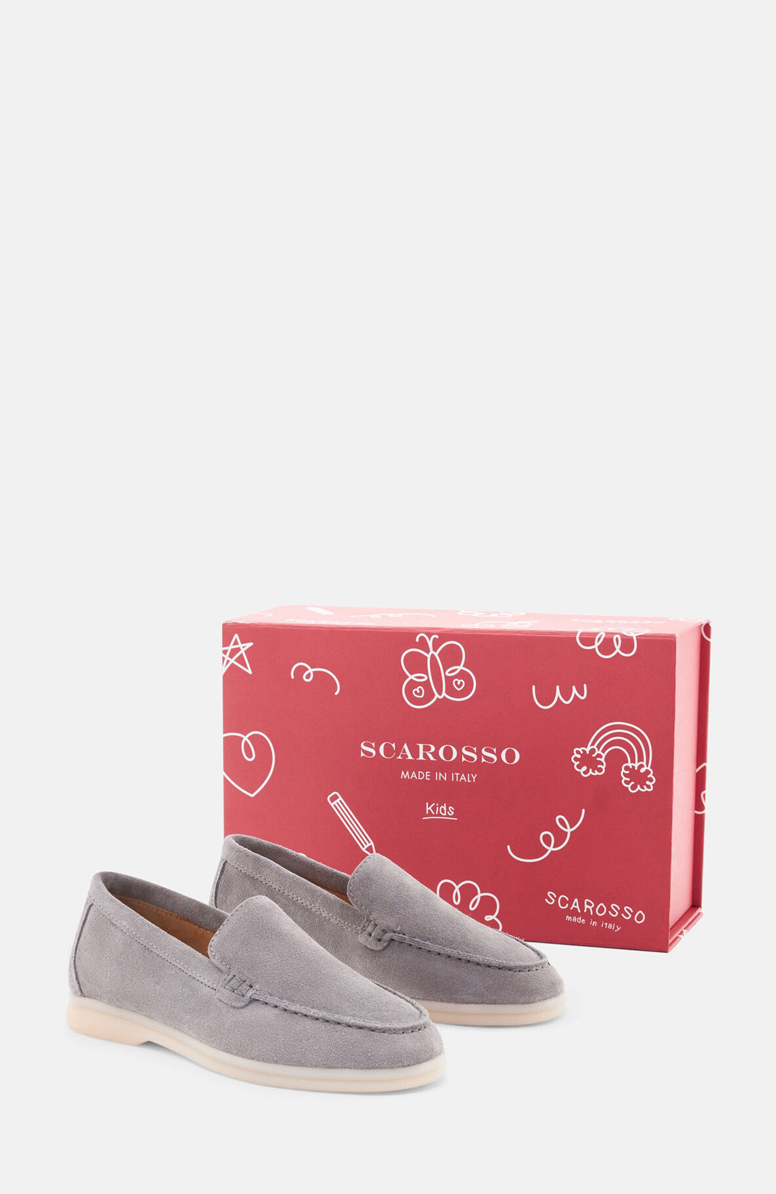 Ludovico Boy Loafers, Alternate, color, Grey - Suede