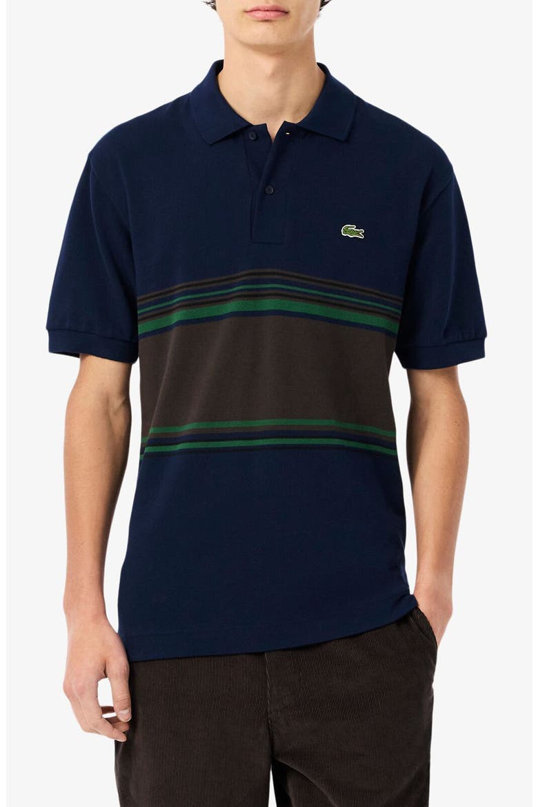 Classic Fit Cotton Piqué Polo, Main, color, NAVY BLUE