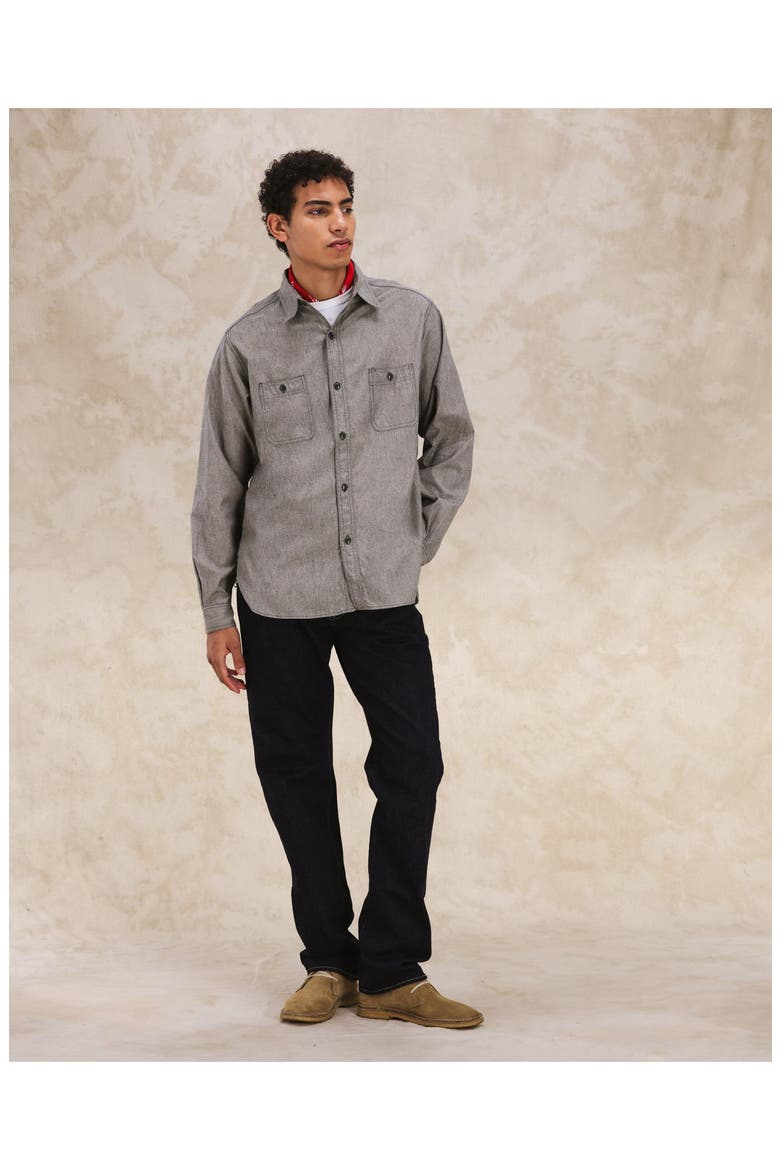 Otero Carbon Chambray Shirt, Alternate, color, GREY