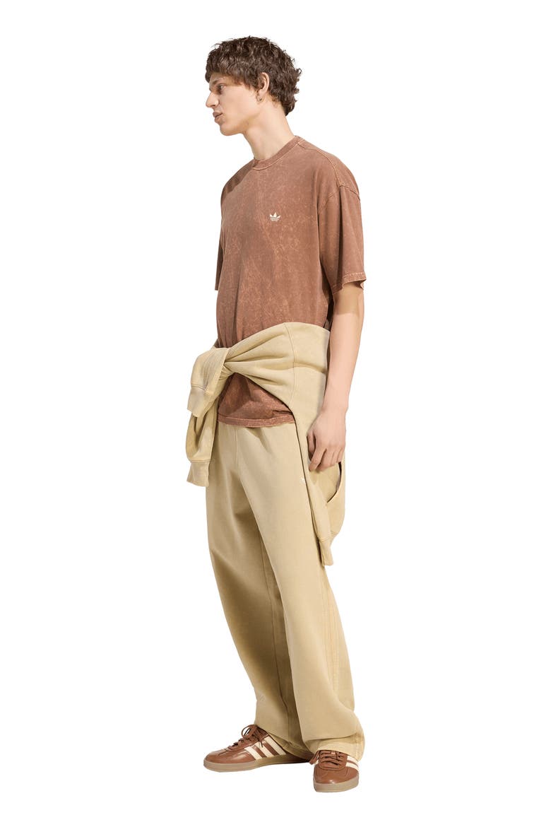 Trefoil Essentials Washed Loose Cotton T-Shirt, Alternate, color, PRELOVED BROWN