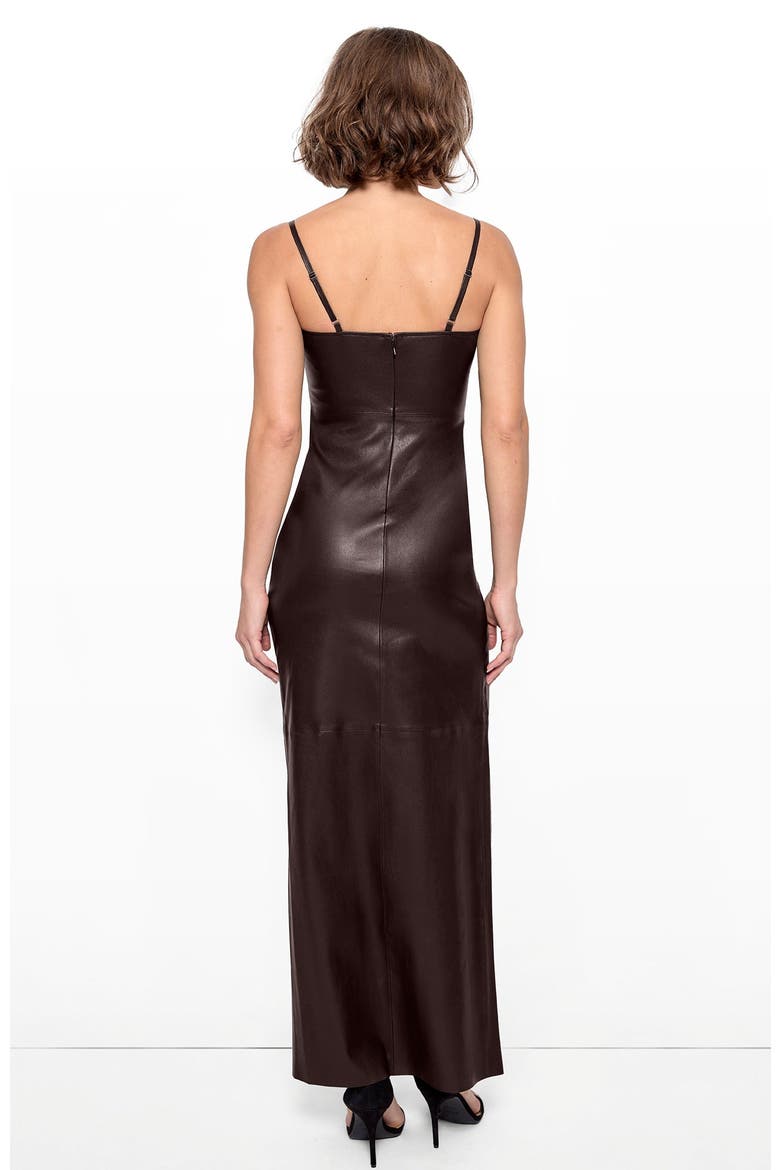 Aphrodite Stretch Leather Dress, Alternate, color, Espresso