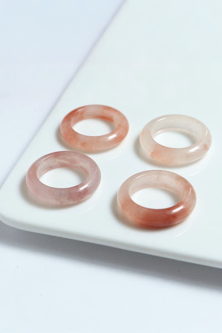 Peach Blossom Pink Gemstone Ring, Alternate, color, Pink