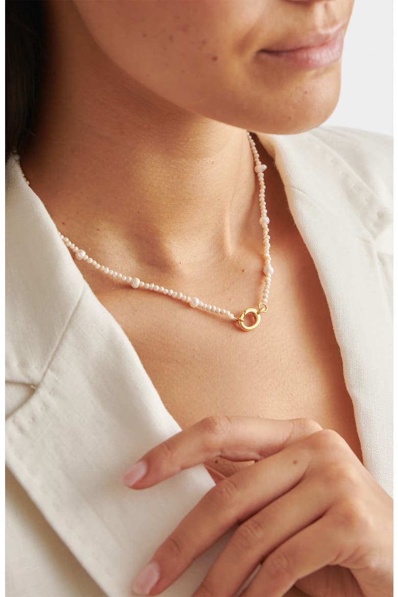 Pearl Glow Choker, Alternate, color, Gold