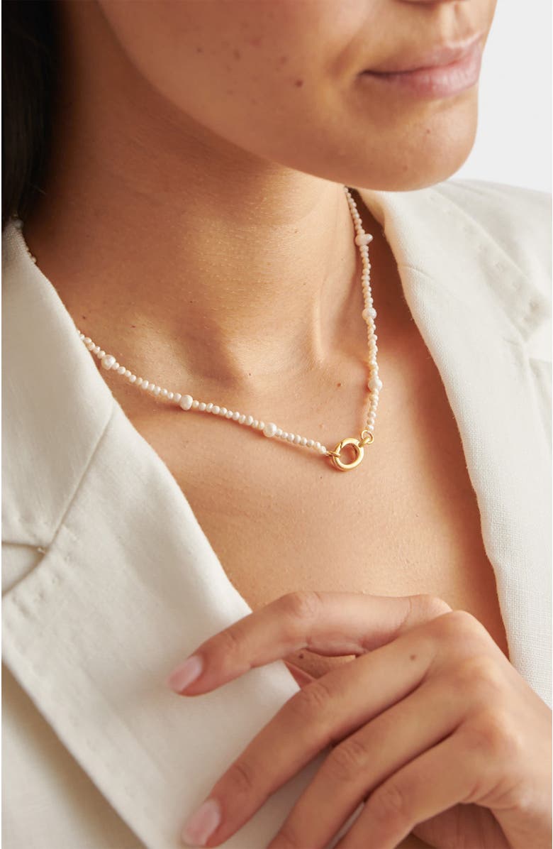 Katie Loxton Pearl Glow Choker, Alternate, color, Gold Coated