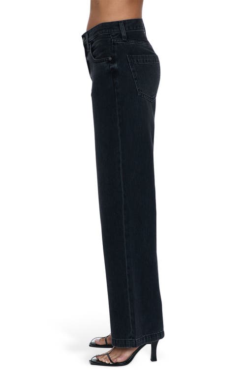 Pistola Jadyn High Waist Wide Leg Jeans In Black