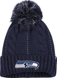 '47 Women's '47 College Navy Seattle Seahawks Bauble Cuffed Knit Hat with Pom