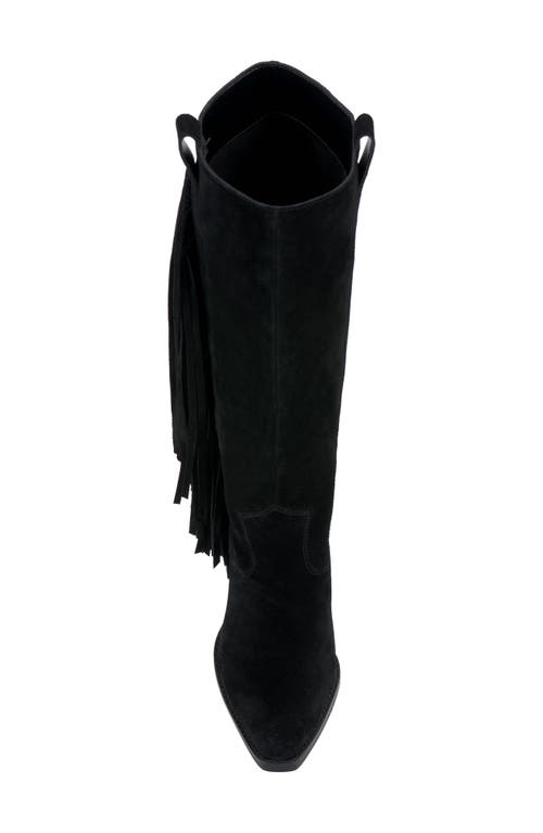 Vince Camuto Pelia Fringe Knee High Boot In Black