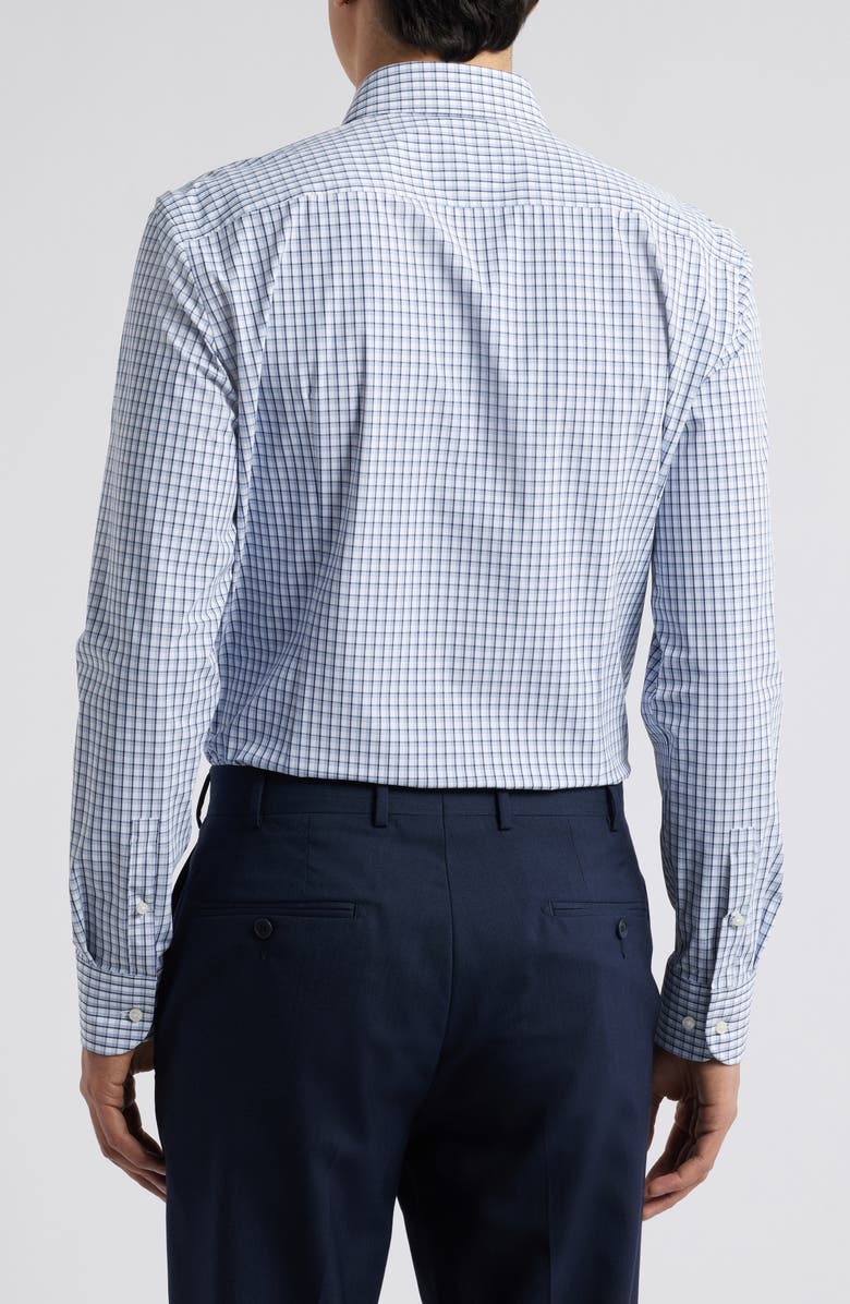 BOSS Hank Kent Slim Fit Performance Stretch Dress Shirt, Alternate, color, Dk Bu