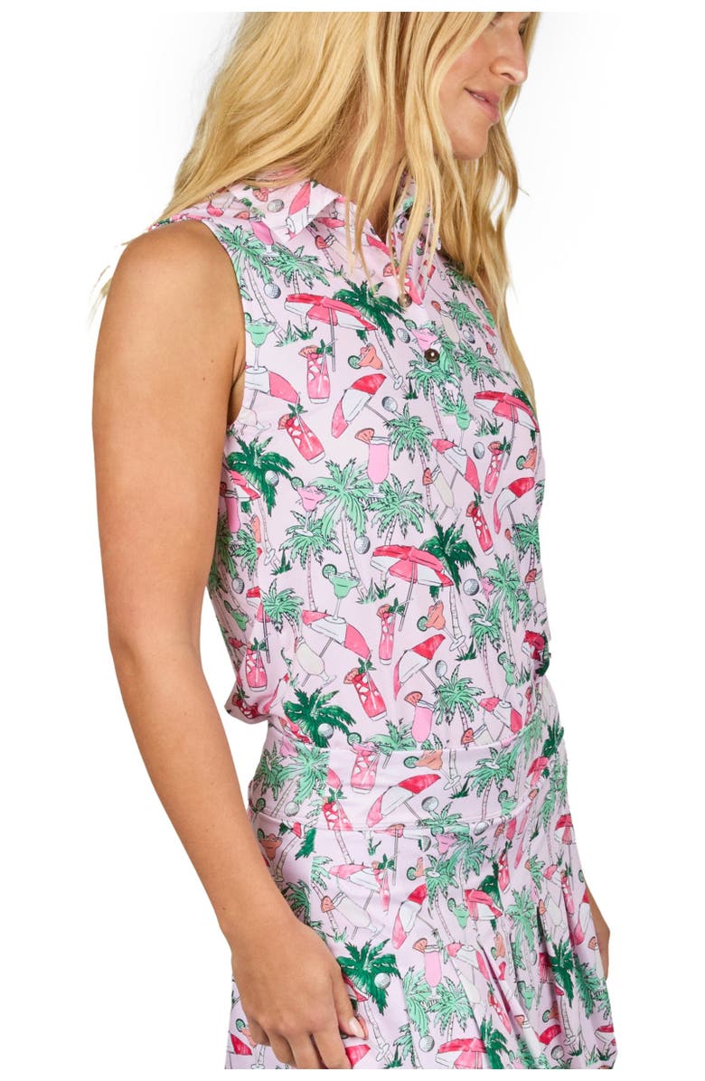 Kenny Flowers The Masters of Leisure - Ladies Sleeveless Golf Polo, Alternate, color, Pink