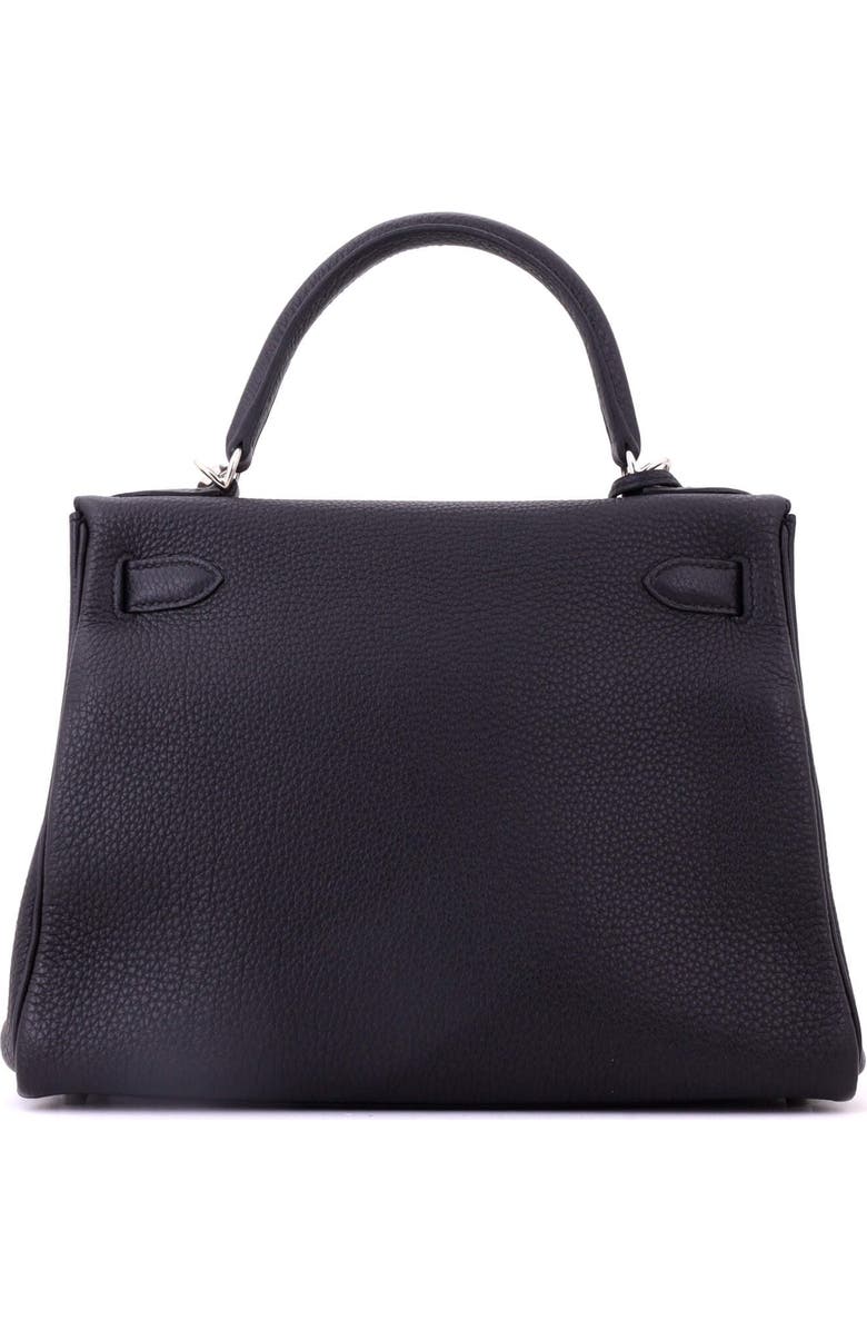Pre-Owned Hermes Kelly Handbag Black Togo with Palladium Hardware 28, Alternate, color, Noir