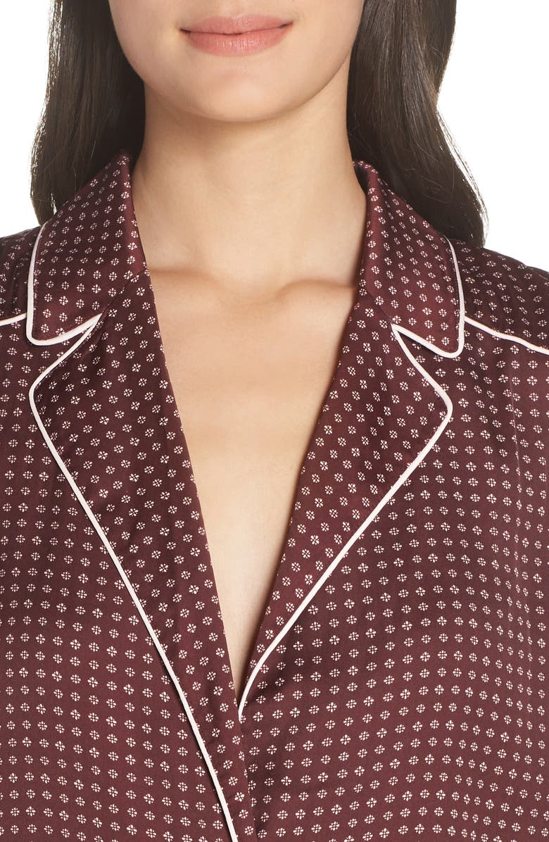 Something Navy Satin Nightshirt, Alternate, color, 