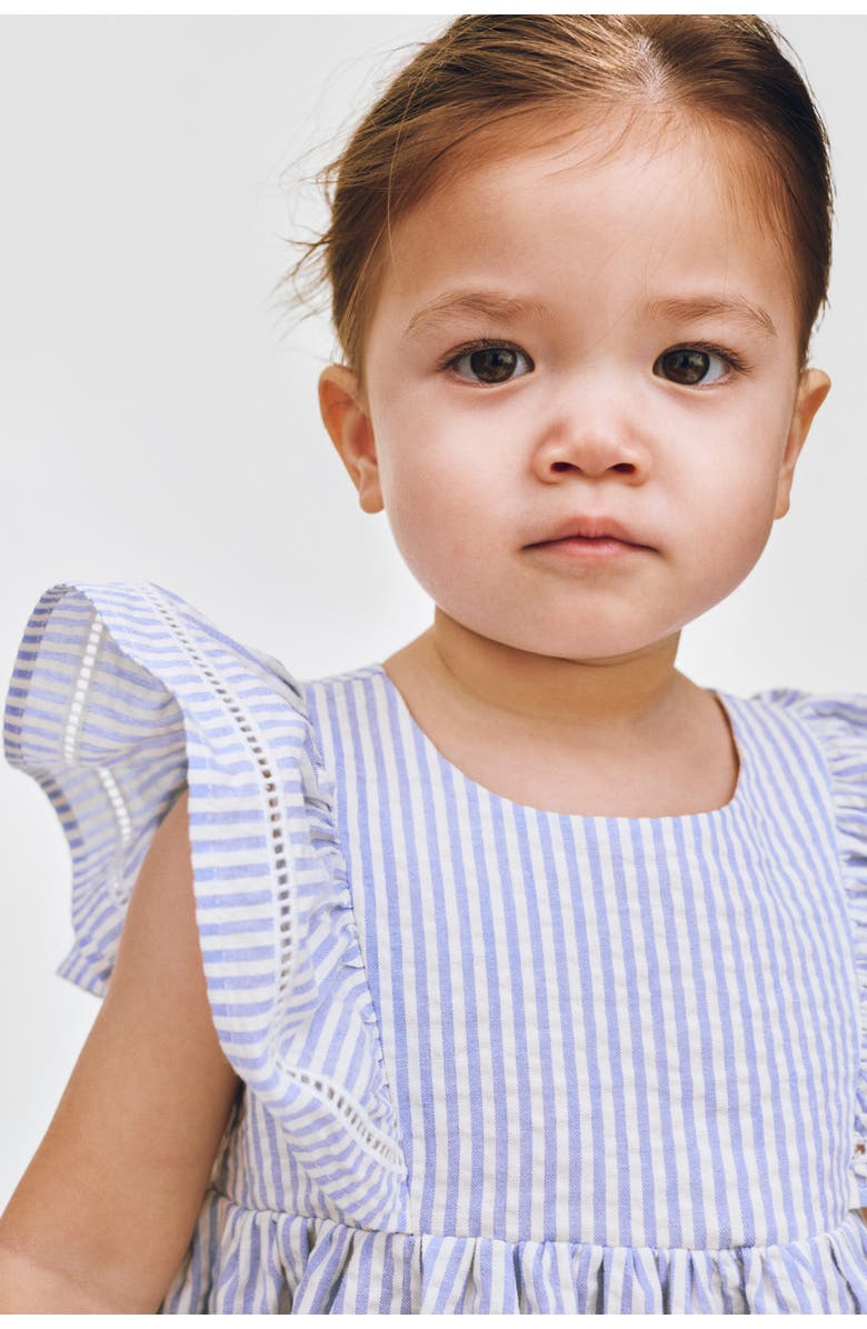 H&M Flounce-trimmed Cotton Dress, Alternate, color, 