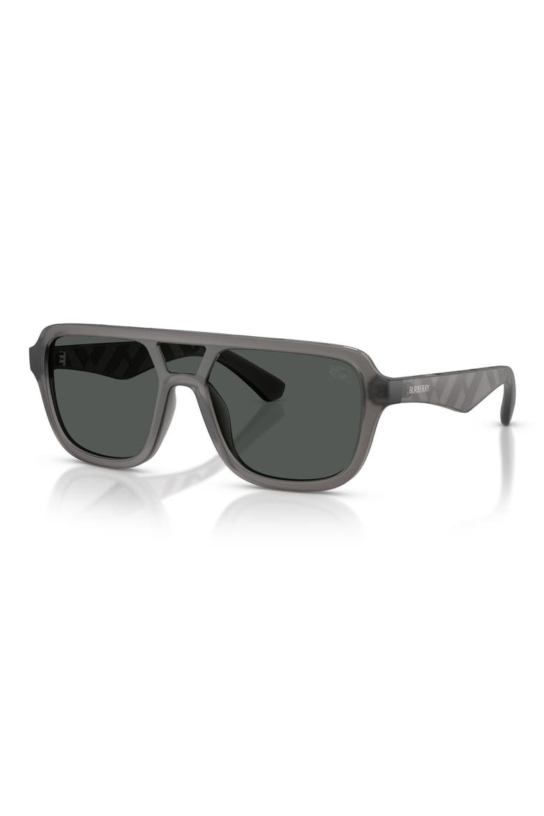 128mm Pilot Sunglasses, Alternate, color, MATTE GREY / DARK GREY