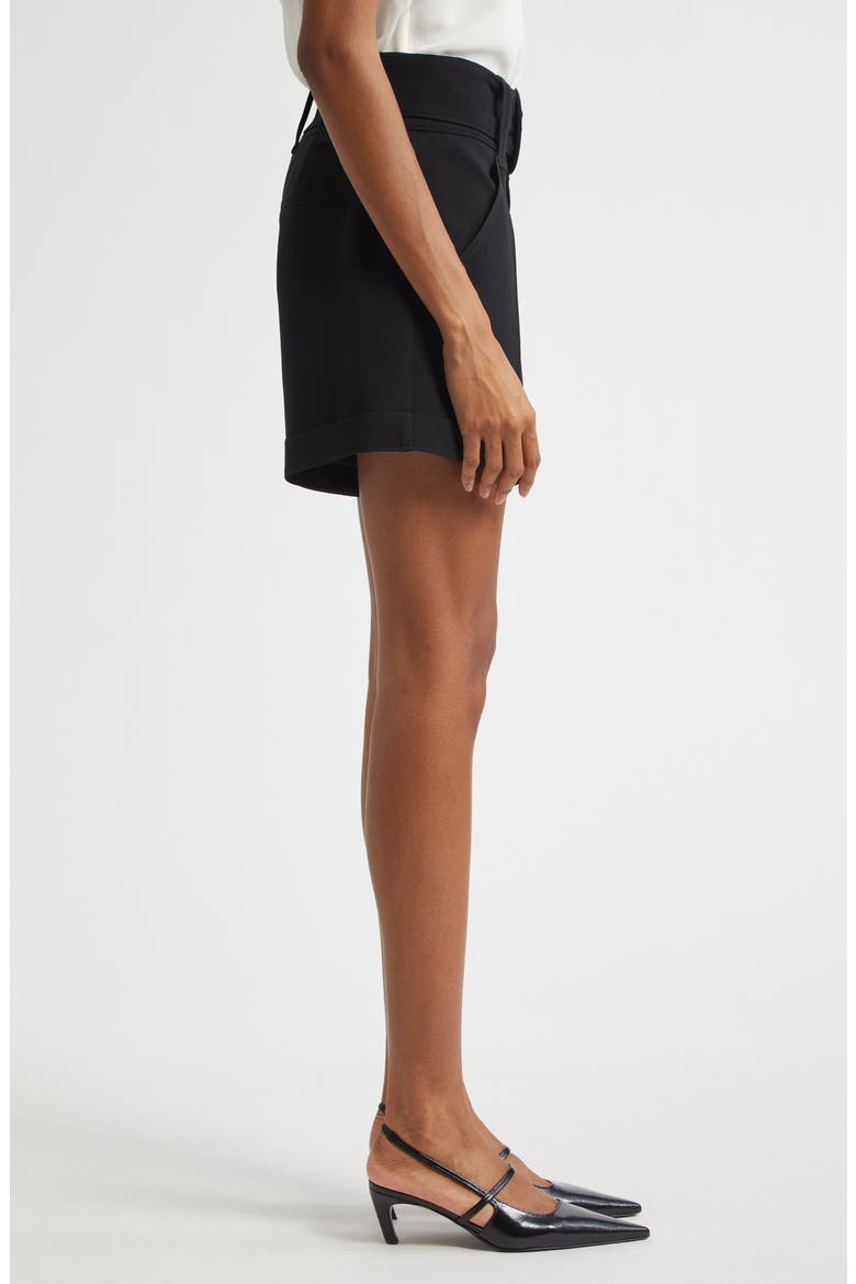 Aldi Belted High Waist Shorts, Alternate, color, BLACK