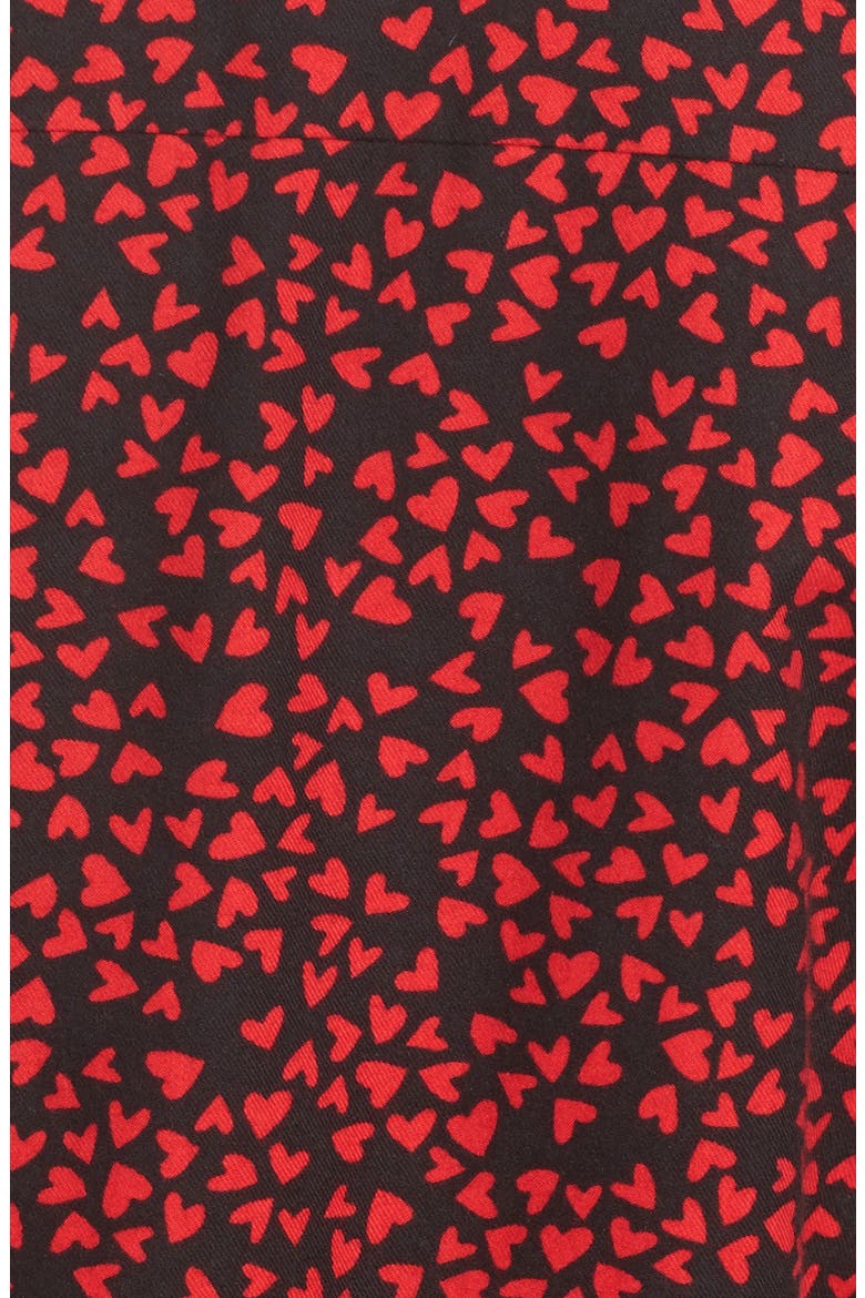 ROOM SERVICE Shorty Flannel Pajamas, Alternate, color, RED