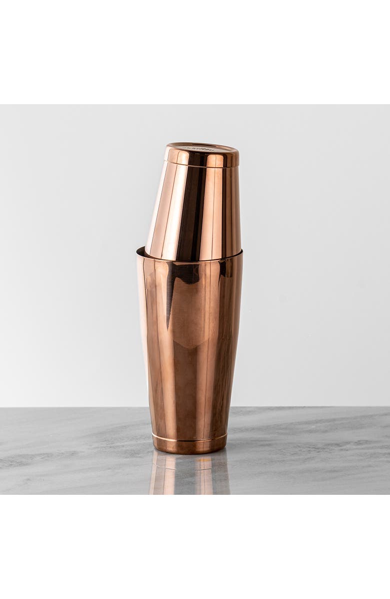 A Bar Above Antique Copper Boston Cocktail Shaker Set, Weighted, Alternate, color, Antique Copper