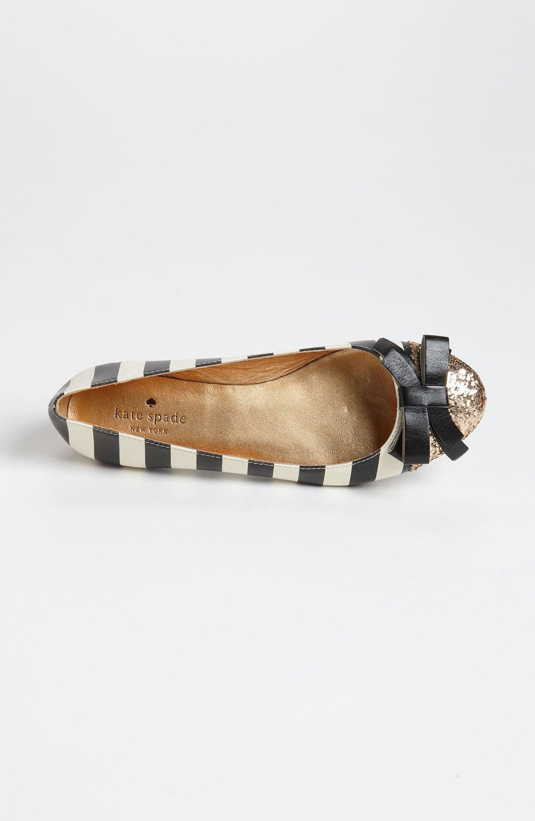 'trixie' flat, Alternate, color, BLACK/ CREAM STRIPE