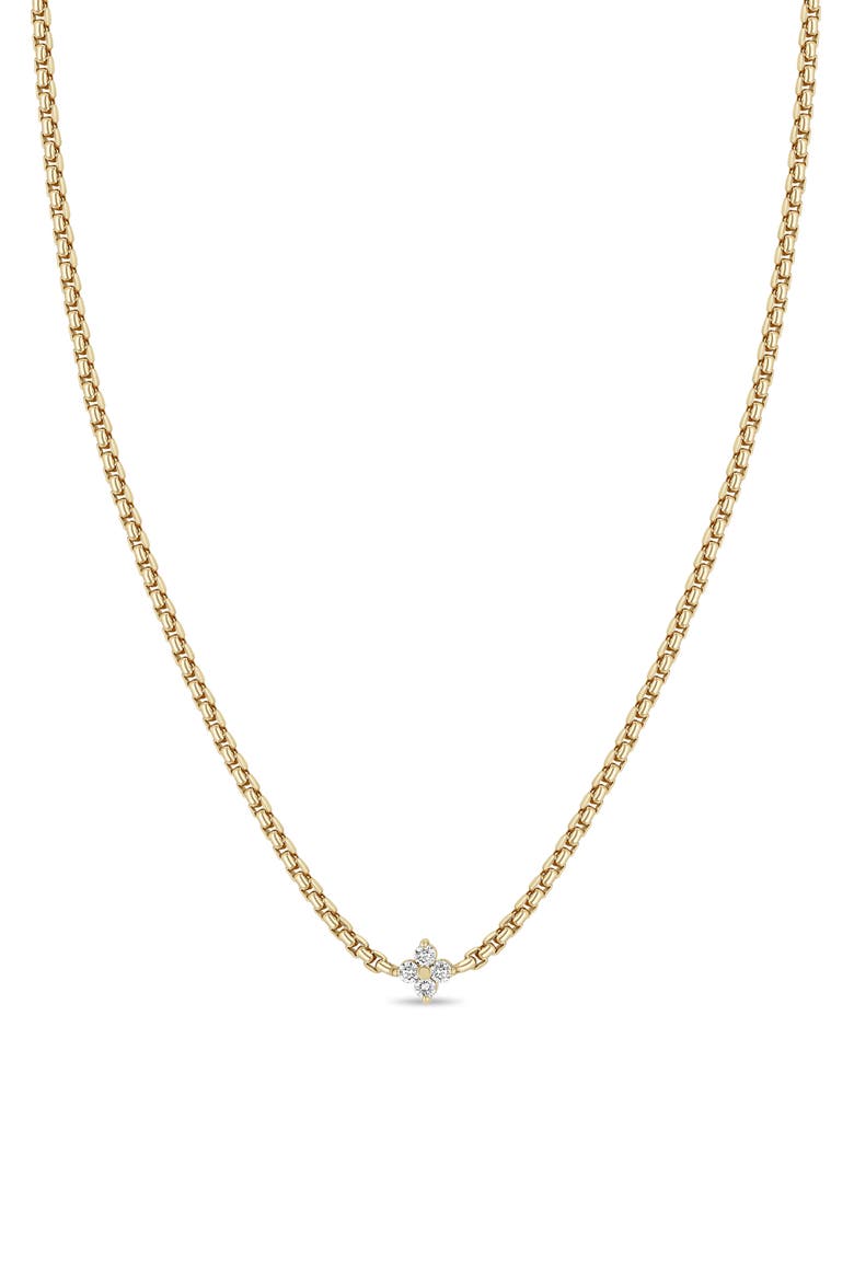 14K Gold Diamond Pendant Necklace, Main, color, 14K YELLOW GOLD