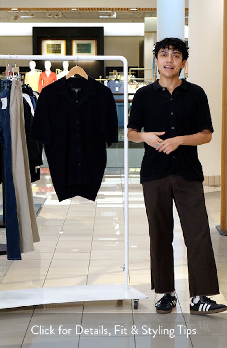 Zuma Short Sleeve Ottoman Stitch Camp Shirt, sales video thumbnail