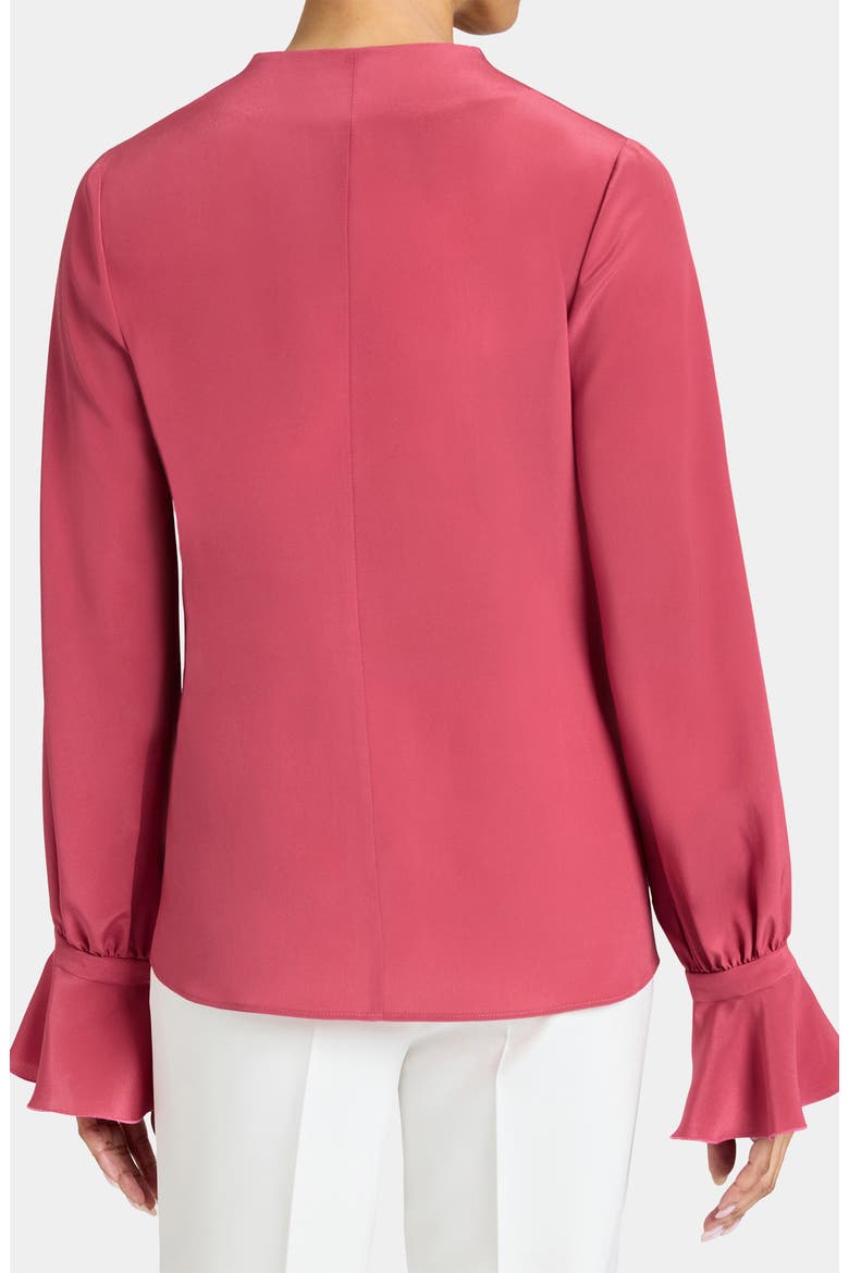 Rue Silk Long Sleeve Blouse in Silk Crepe de Chine, Alternate, color, PEONY