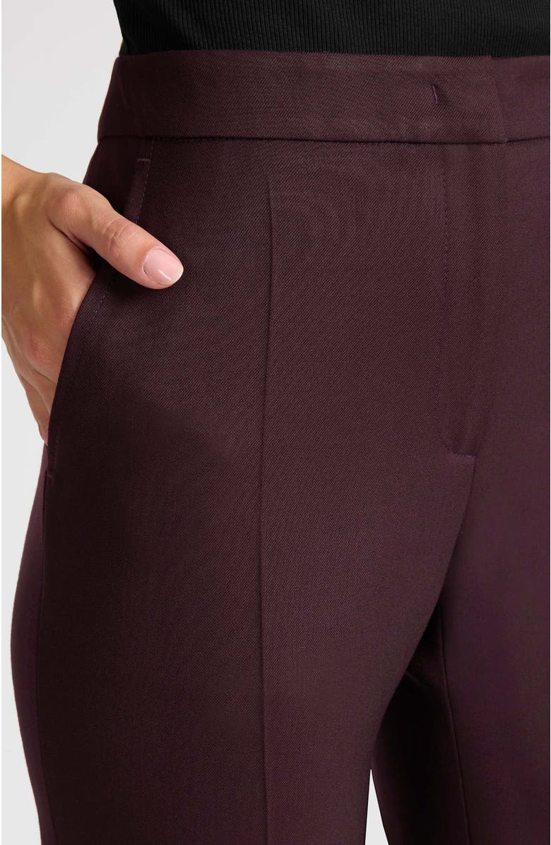 Santorelli Amara Straight Leg Pant in Virgin Wool Stretch, Alternate, color, Raisin