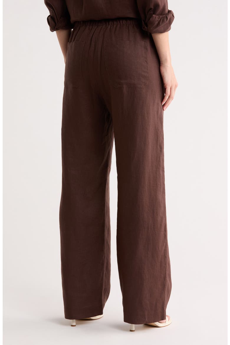 Lori Linen Beach Pants, Alternate, color, ESPRESSO