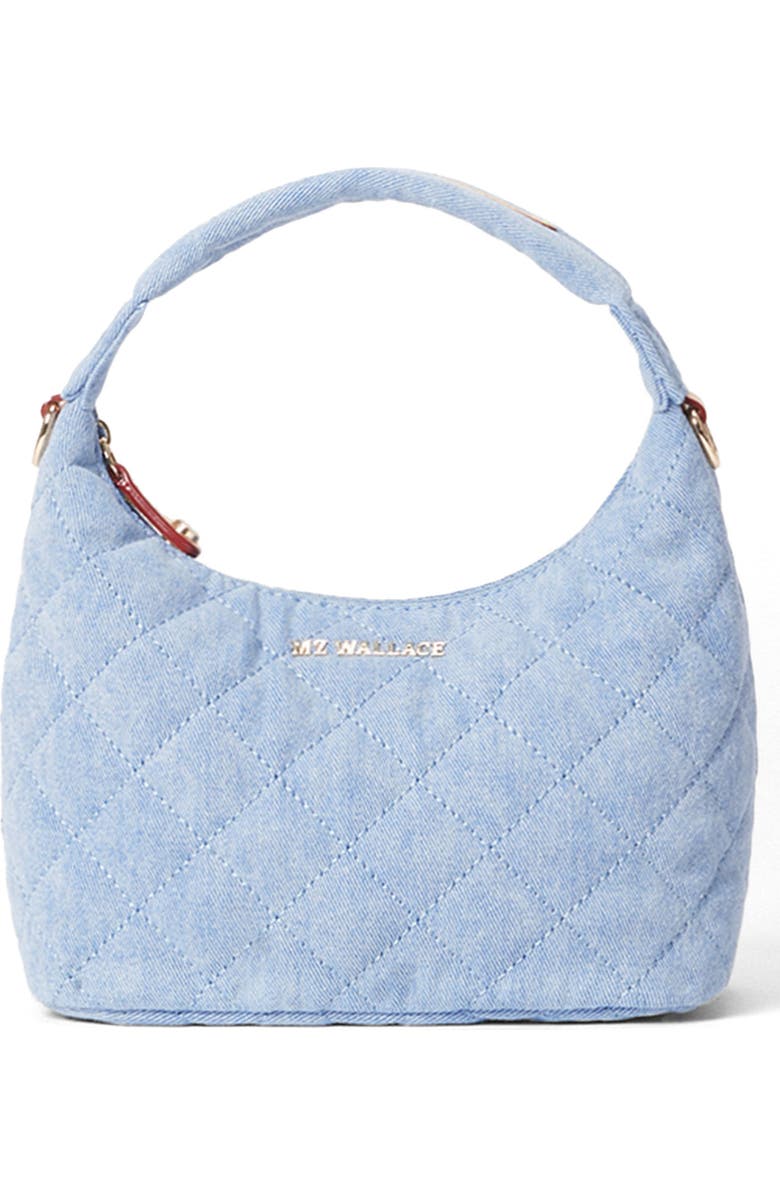 MZ Wallace Mini Metro Quilted Denim Hobo, Main, color,