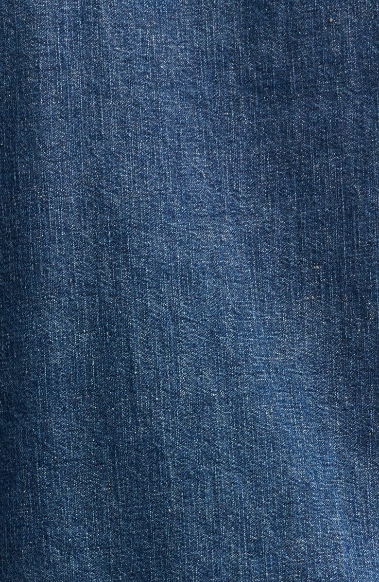 BDG Urban Outfitters Denim Harrington Jacket with Corduroy Collar, Alternate, color, Denim Blue