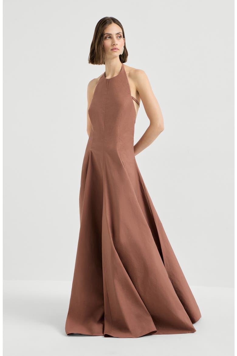 Halterneck dress, Main, color, Orange