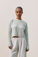 NAKED CASHMERE CHRISSY CROPPED CABLE KNIT SWEATER