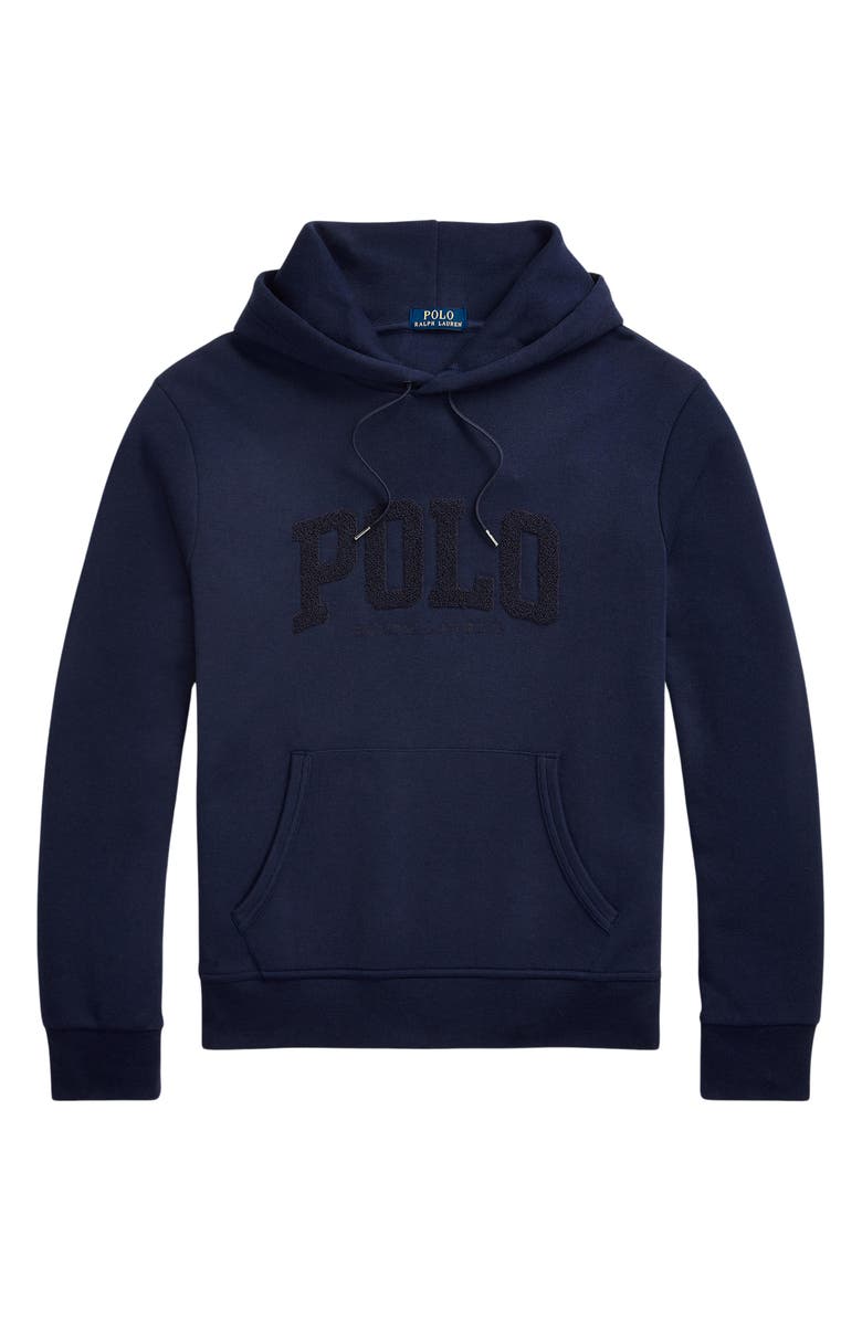 Polo Ralph Lauren Mesh Double Knit Hoodie, Alternate, color, Cruise Navy